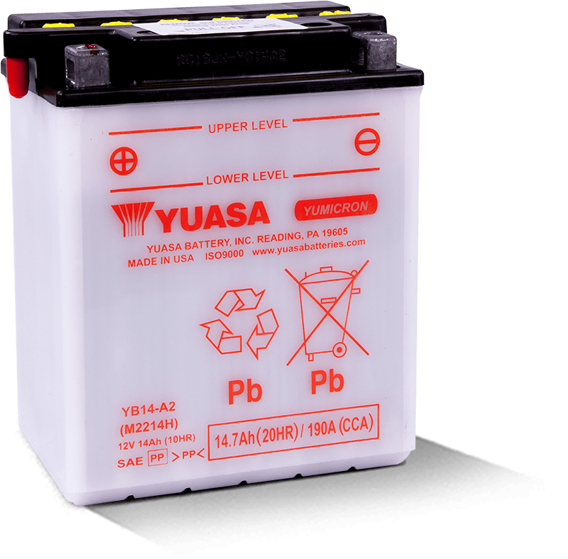 Batería Yuasa YB14-A2 Yumicron CX de 12 voltios