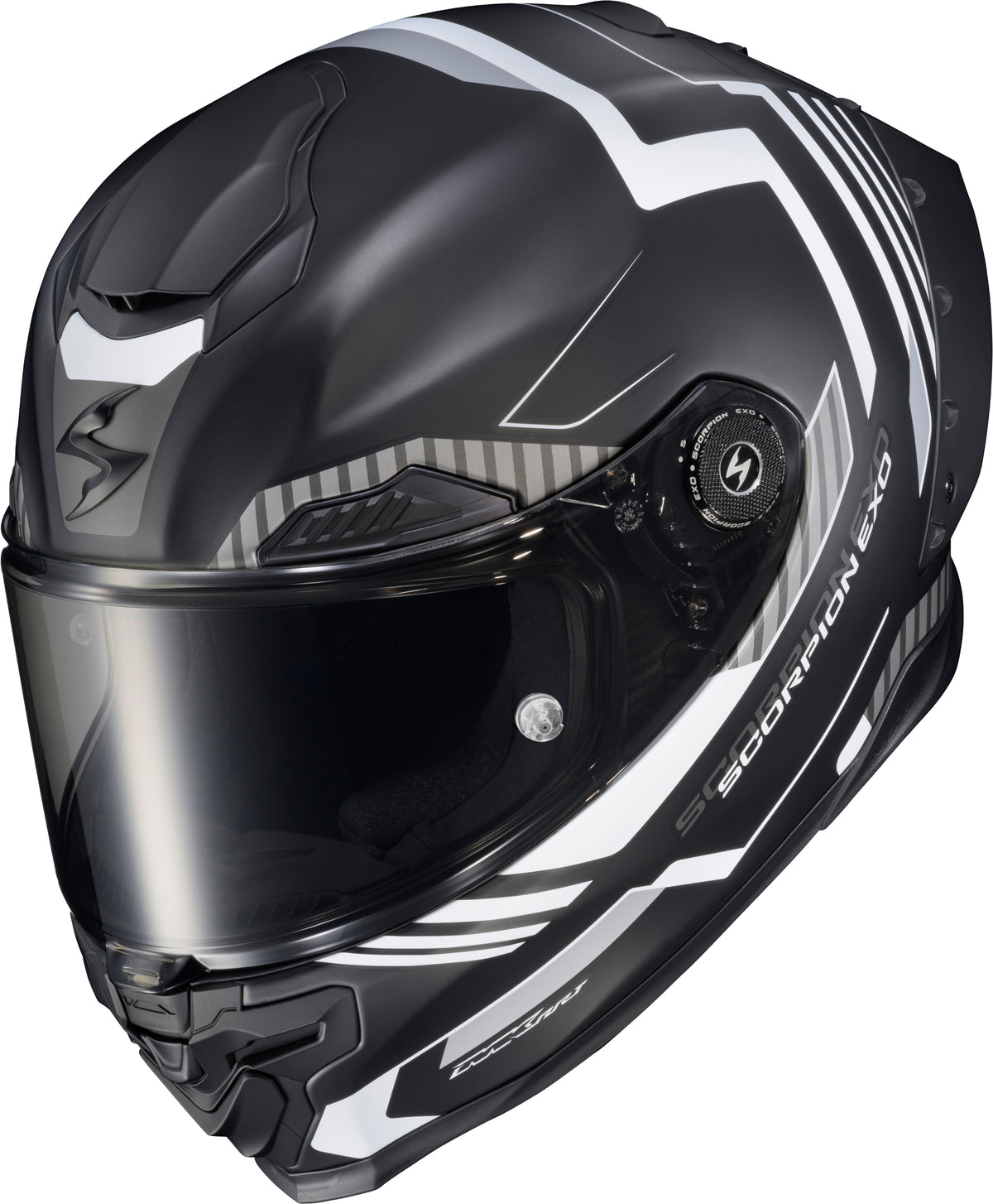 Scorpion EXO Apex EXO-Warp Full Face Helmet Atarax Black/White MD (WAR-3544)