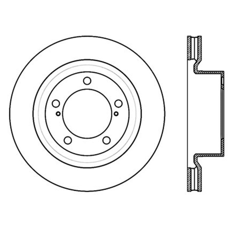 Rotor ranurado y perforado delantero izquierdo StopTech 07-09 Toyota Tundra / 08-09 Toyota Sequoia