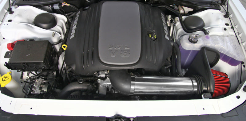 Spectre Cold Air Intake Kit - Polished w/Red Filter — Fits 11-20 Dodge Challenger/Charger 5.7L V8
