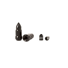 Cargar imagen en el visor de la galería, Rugged Ridge Bullet Lug Nut and Valve Stem Cap Kit Black 1/2-20