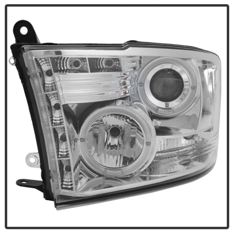 Faros delanteros de proyector Spyder Dodge Ram 1500 09-14 10-14 Halógeno - LED Halo LED - Chrm PRO-YD-DR09-HL-C