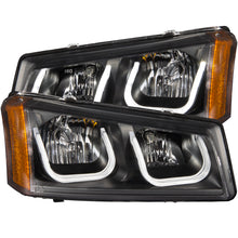 Cargar imagen en el visor de la galería, ANZO 2003-2006 Chevrolet Silverado 1500 Projector Headlights w/ U-Bar Black