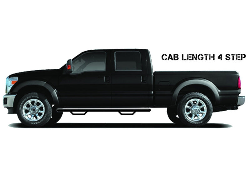 Estribo Nerf N-Fab 14-17 Chevy-GMC 1500 Crew Cab - Negro brillante - Largo de cabina: 3 pulgadas