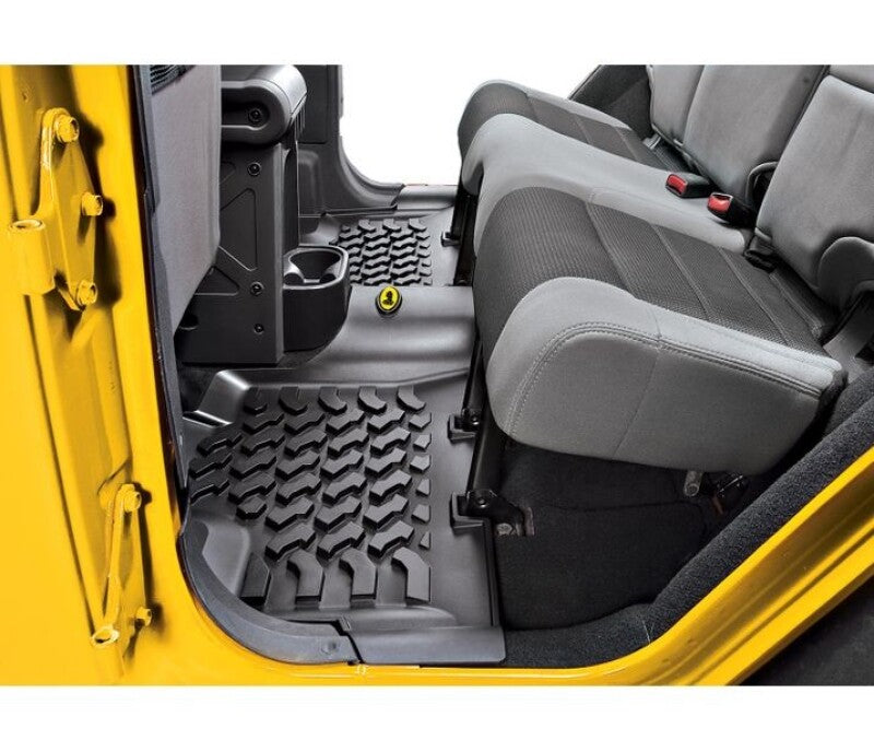 Bestop Rear Floor Mats - Black — Fits '07-'18 Wrangler JK 4-Door