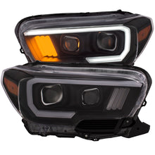 Cargar imagen en el visor de la galería, ANZO 2016-2017 Toyota Tacoma Projector Headlights w/ Plank Style Black w/ Amber