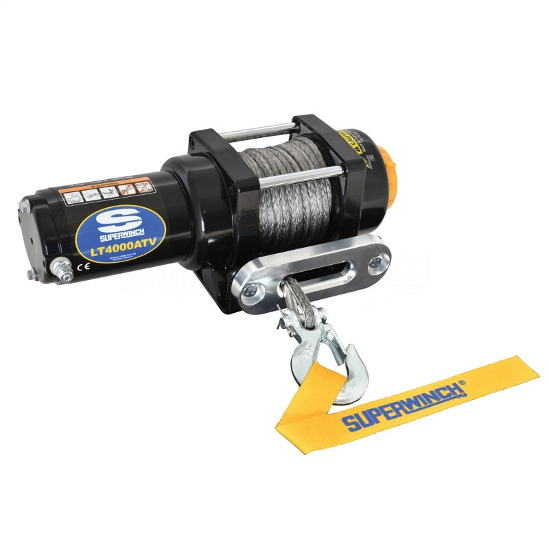 Cabrestante Superwinch LT4000 de 4000 libras, 12 V CC, 3/16 in x 50 ft, cuerda sintética