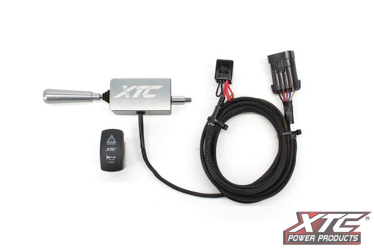 XTC Power Products Auto Turn Signal KIT w/ Billet Lever and Front DRL Lights POL (ATS-L-POL-M24R-DRL)