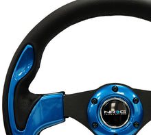 Cargar imagen en el visor de la galería, NRG Reinforced Steering Wheel (320mm) Blk w/Blue Trim