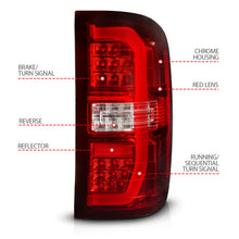 Cargar imagen en el visor de la galería, ANZO 14-18 GMC Sierra 1500 LED Taillights Red/Clear