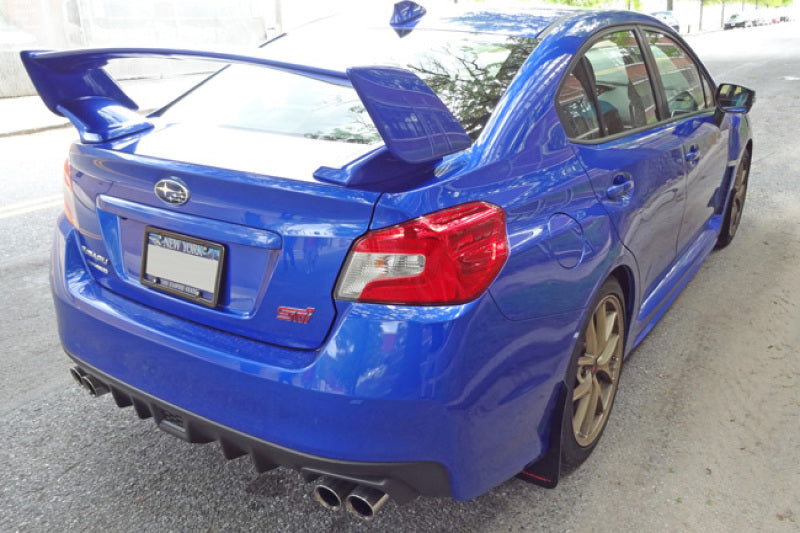 Rally Armor 15-21 Subaru WRX/STI (Sedan ONLY) Blue UR Mud Flap w/ White Logo