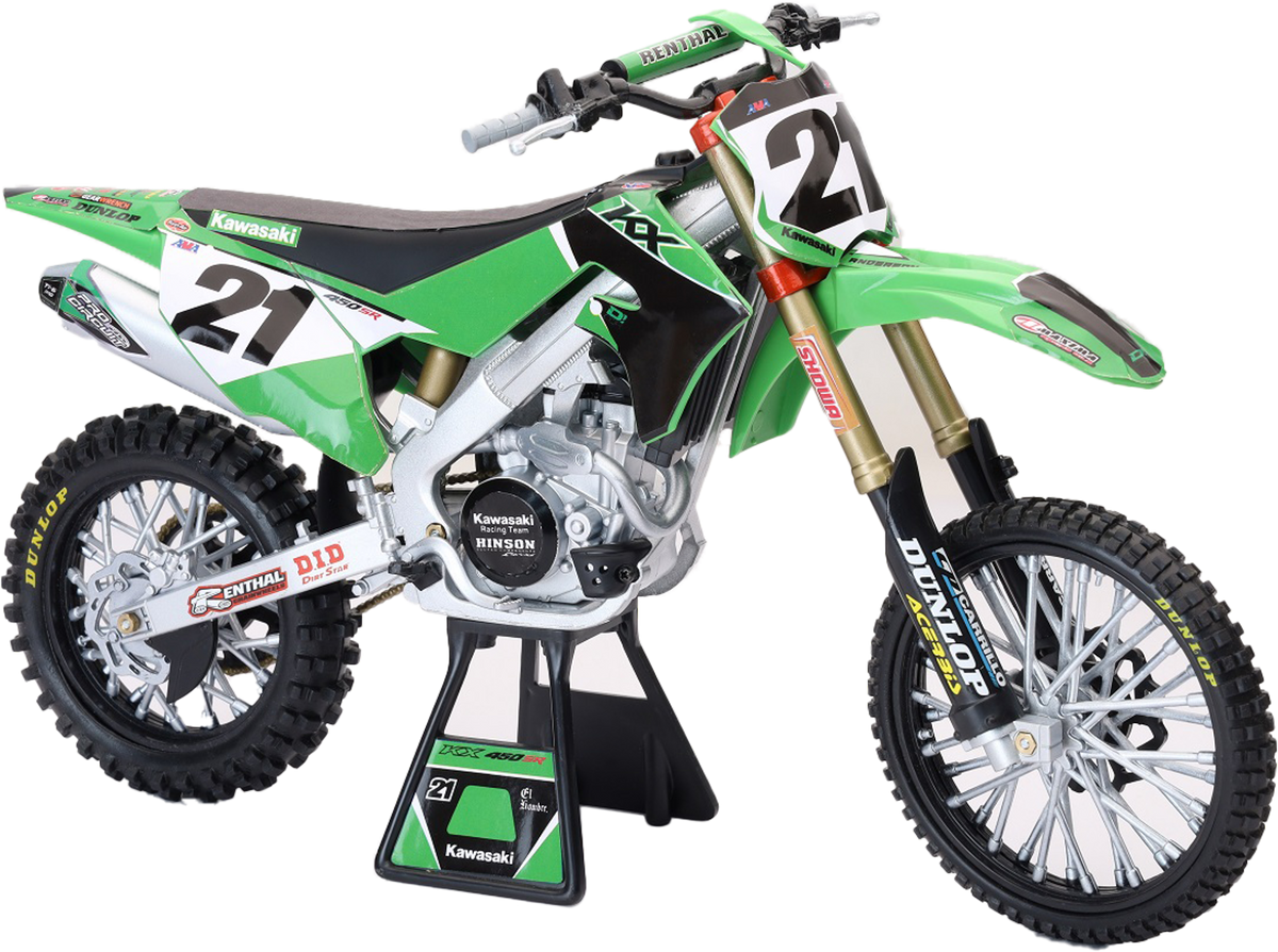NEW-RAY 1:6 Scale Kawasaki Factory Team KX450F Jason Anderson #21 (49733)