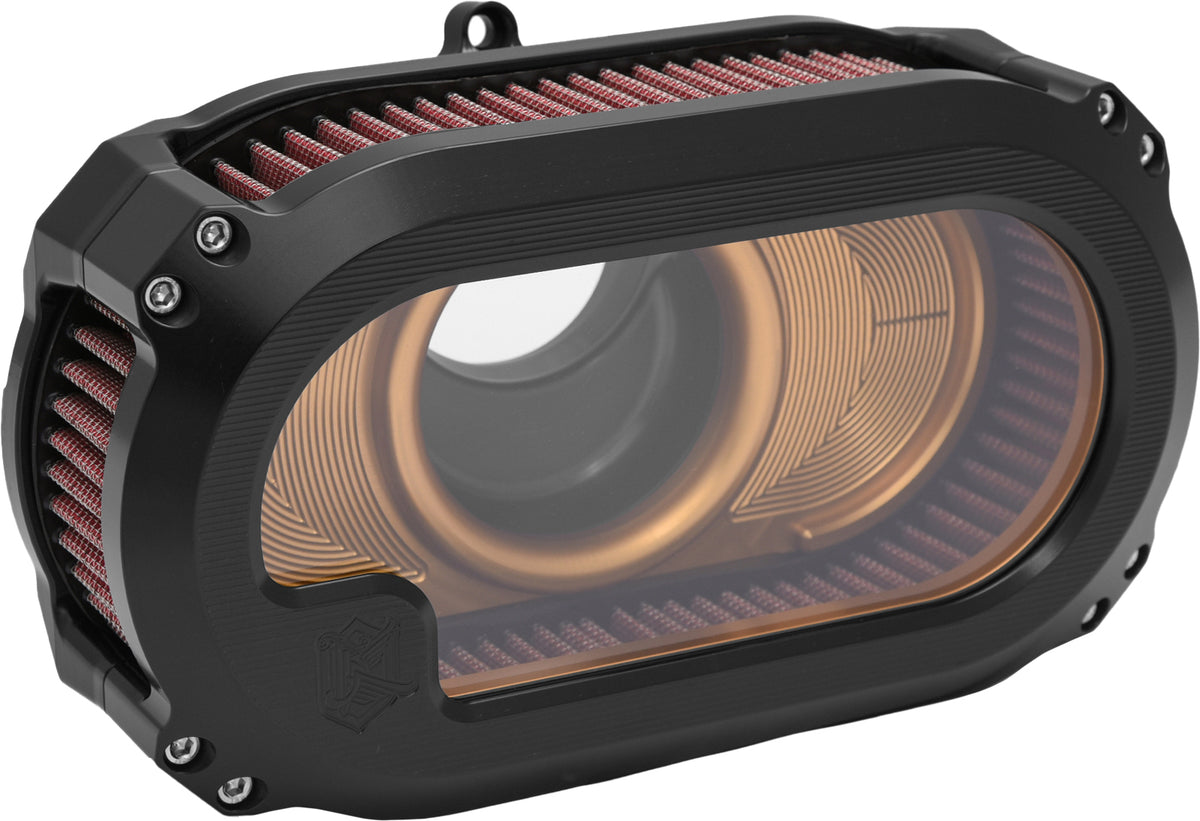 Kens Factory NL AIR Cleaner w/Glass Blkw/Gold CVO `23 RG Flhx `24 (NXT-05BG)