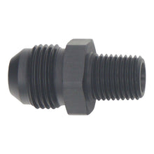 Cargar imagen en el visor de la galería, DeatschWerks 8AN Male Flare to 1/4in Male NPT Adapter - Anodized Matte Black