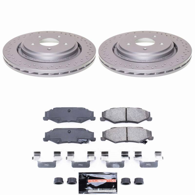 Power Stop 06-09 Cadillac XLR Rear Z23 Coated Brake Kit