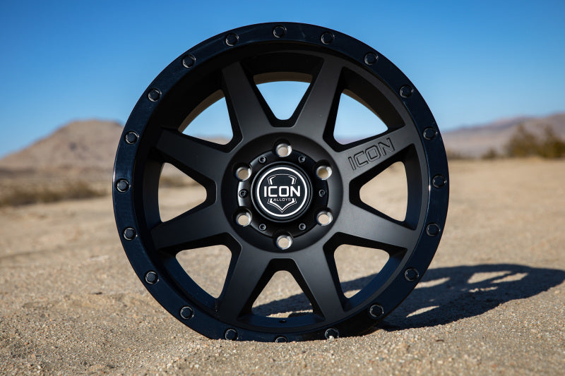 Rueda ICON Rebound 17x8.5 5x5 -6 mm Offset 4.5 in BS 71.5 mm Diámetro interior Doble Negro