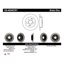 Load image into Gallery viewer, Stoptech Honda 99-01 Prelude / 06-13 Civic Si / 13-14 Acura ILX Rear Performance Cryo Rotor