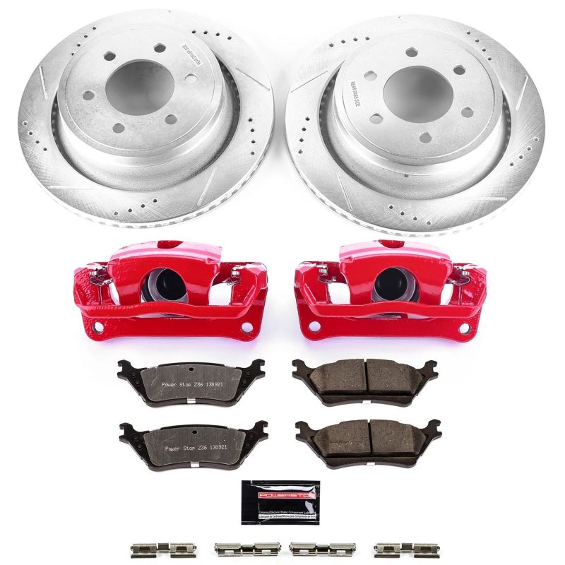 Power Stop Z36 Truck & Tow Rear Brake Kit w/Calipers — Fits 2012-2018 Ford F-150
