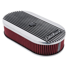 Cargar imagen en el visor de la galería, Edelbrock Air Cleaner Elite II Oval Single 4-Bbl Carb 2 5In Red Element Polished