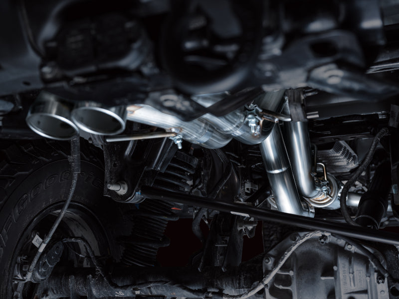 AWE Tuning 22-24 Ford Bronco Raptor 4WD Dual BashGuards Cat-Back SwitchPath Exhaust (No Tips)