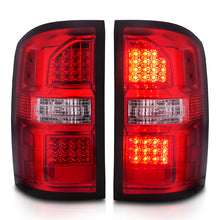 Cargar imagen en el visor de la galería, ANZO 2014-2018 GMC Sierra LED Tail Lights Black Housing Red/Clear Lens