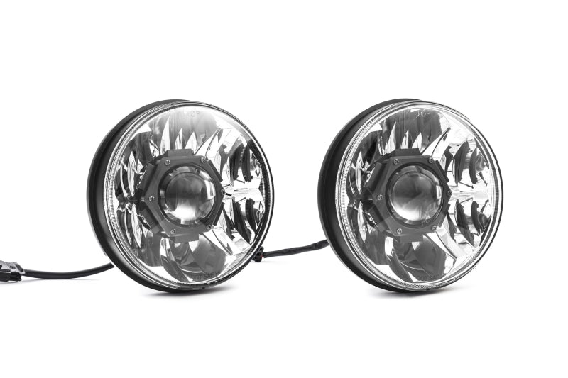 KC HiLiTES 7in. Gravity LED Pro DOT Headlights — Fits 2007-2018 Jeep JK (Pair)