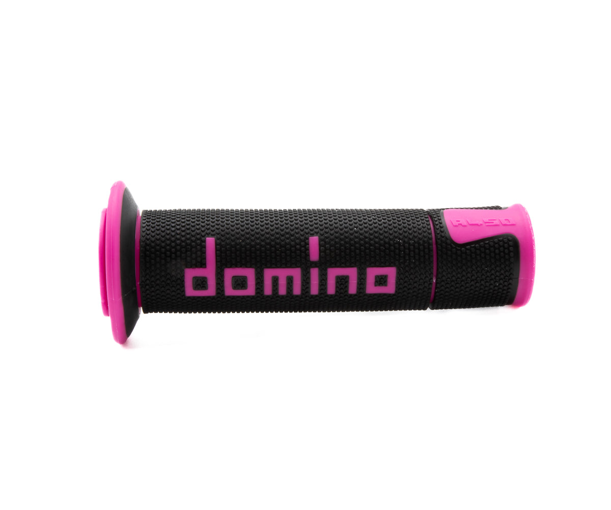 Domino Racing A450 Road Racing Grips Black/Fuchsia Pair (A45041C4340B7-0)