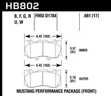 Cargar imagen en el visor de la galería, Hawk 15-17 Ford Mustang Performance Pkg (NON GT) HPS Front Brake Pads