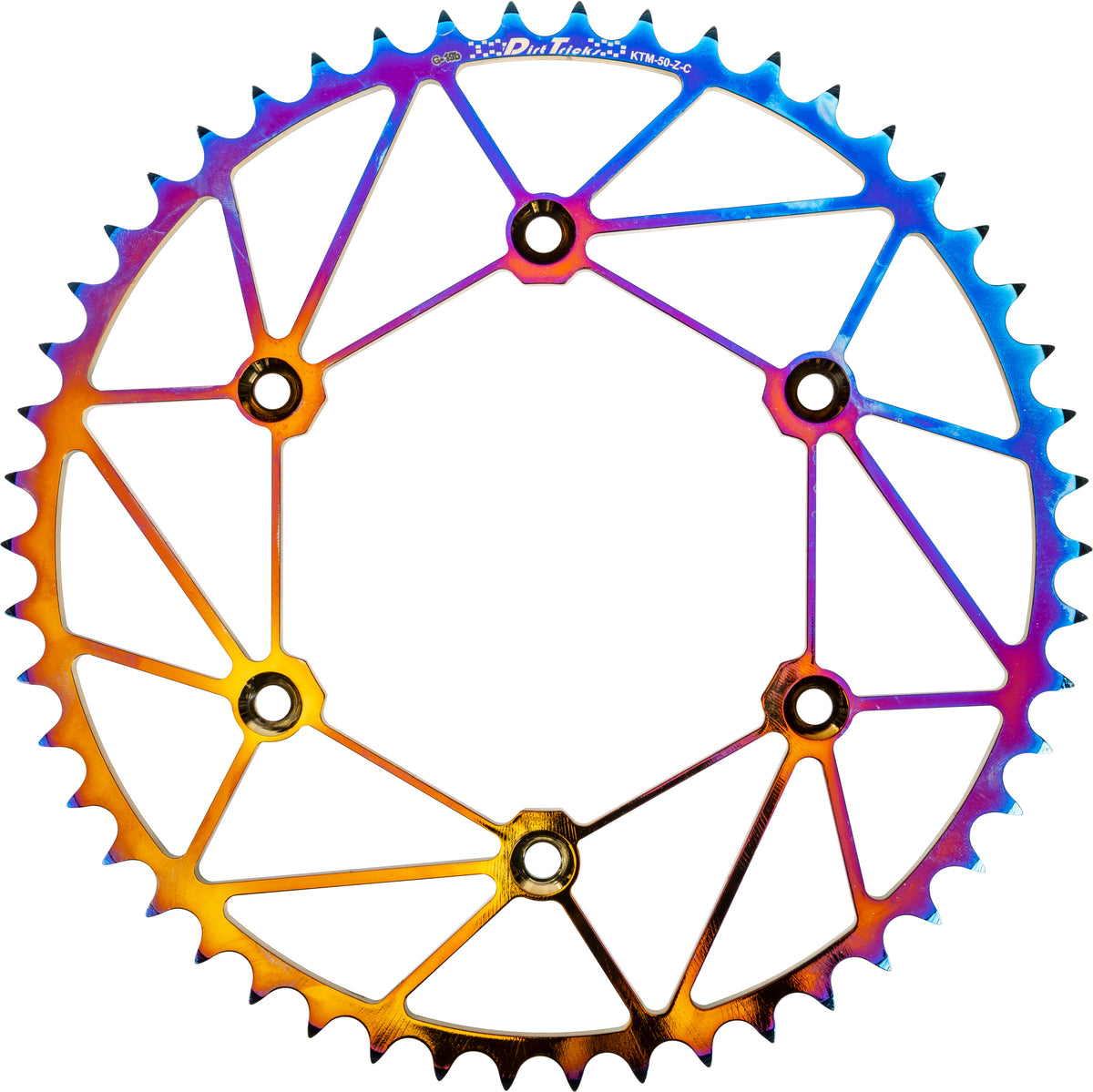 Dirt Tricks Rear Sprocket Chromoly STL/ZIR 50T-520 Chromatic KTM/Husq (KTM-50-Z-C)