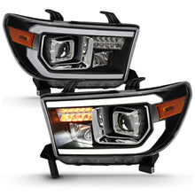 Cargar imagen en el visor de la galería, ANZO 2007-2014 Toyota Tundra Projector Light Bar H.L Black Amber(Led High Beam) (Halogen Version)