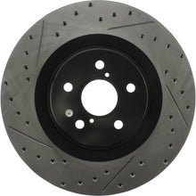 Cargar imagen en el visor de la galería, Rotor delantero derecho ranurado y perforado StopTech para Lexus GS350 13-18