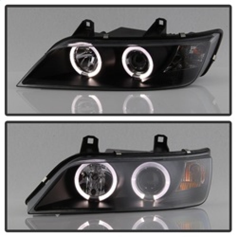 Faros delanteros Spyder BMW Z3 96-02 LED Halo negro High H1 Low H1 PRO-YD-BMWZ396-HL-BK