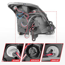 Cargar imagen en el visor de la galería, Faros delanteros con proyector ANZO 2007-2012 Nissan Sentra, color negro