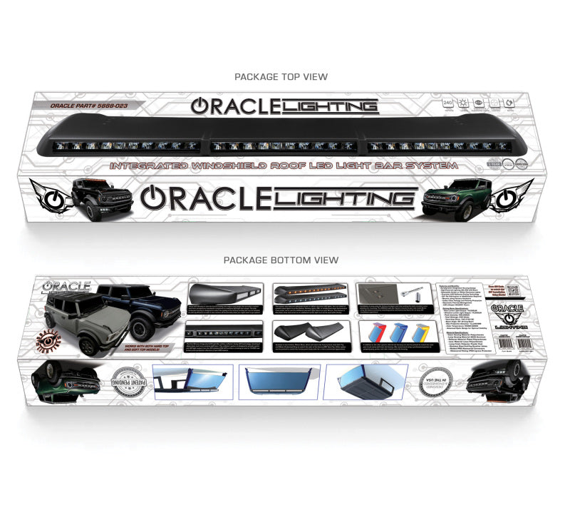Sistema de barra de luces LED para parabrisas y techo integrados Oracle 2021+ Ford Bronco VER GARANTÍA