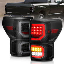 Cargar imagen en el visor de la galería, ANZO 2007-2013 Toyota Tundra LED Taillights Plank Style Black w/Smoke Lens