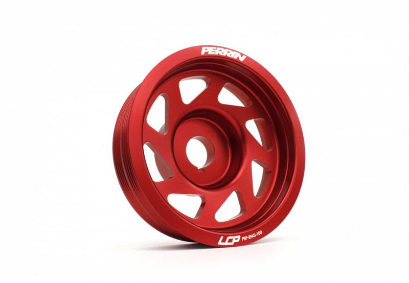 Perrin 93+ Impreza (WRX/STi) Crank Pulley - Red (w/AC)