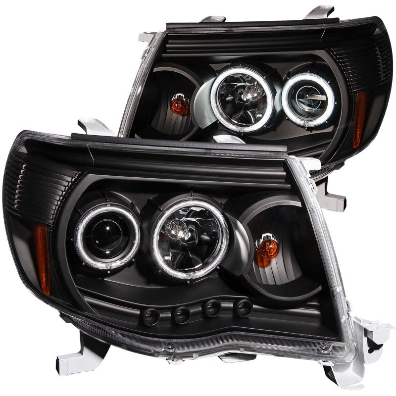 Faros delanteros con proyector ANZO 2005-2011 Toyota Tacoma con Halo negro