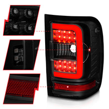 Cargar imagen en el visor de la galería, ANZO 01-11 Ford Ranger LED Taillights - Black Housing w/ Smoke Lens &amp; Light Bar