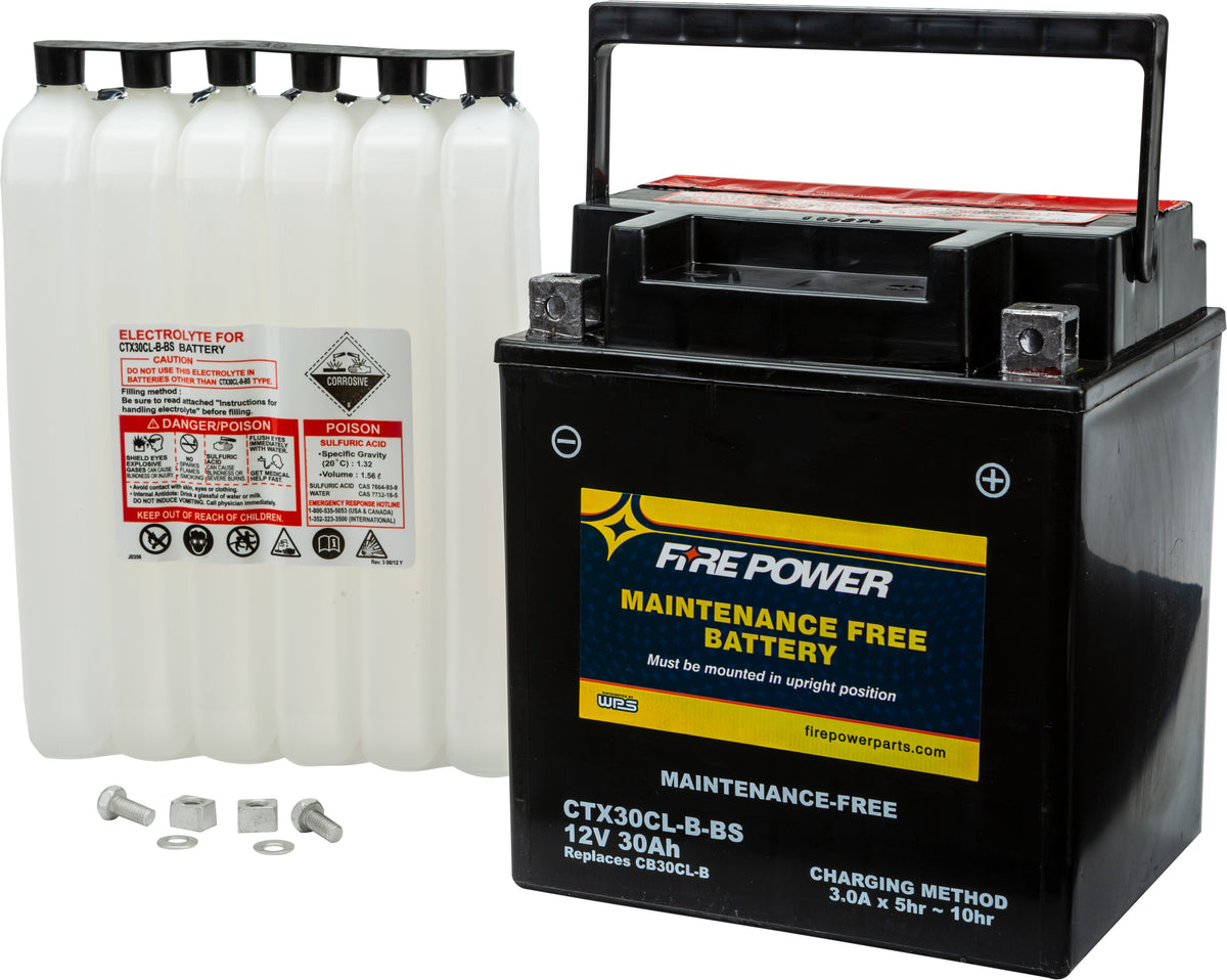 Fire Power Battery CTX30CL-B-BS Maintenance Free