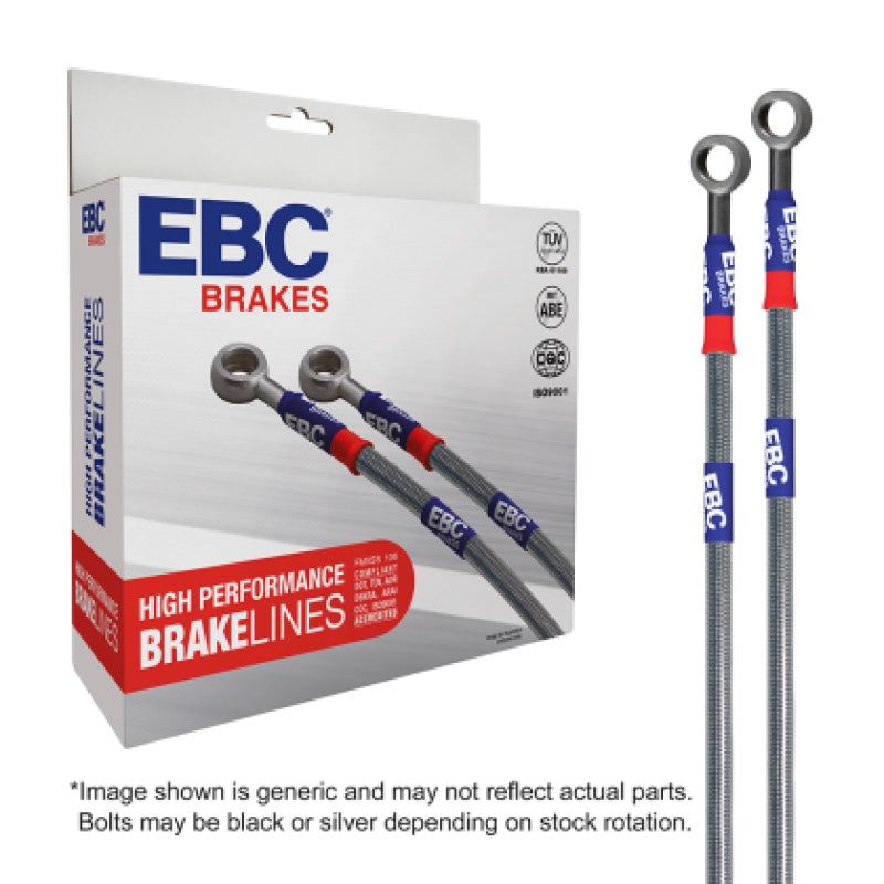 EBC 07-15 Audi R8 4.2L (w/Cast Iron Rotors) Stainless Steel Brake Line Kit