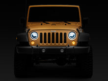 Cargar imagen en el visor de la galería, Raxiom 97-18 Jeep Wrangler TJ/JK 7-Inch LED Headlights w/ Halos- Black Housing (Clear Lens)