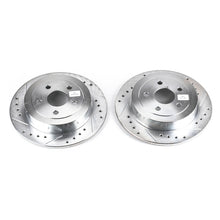 Cargar imagen en el visor de la galería, Power Stop 95-00 Chrysler Cirrus Rear Evolution Drilled &amp; Slotted Rotors - Pair