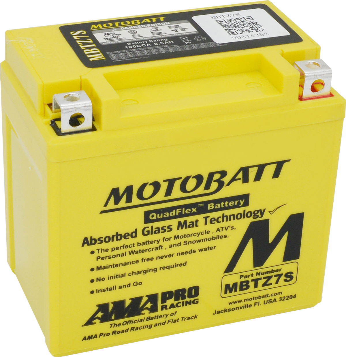 Motobatt Battery MBTZ7S Sealed Factory Activated