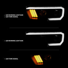 Cargar imagen en el visor de la galería, ANZO 2016-2017 Toyota Tacoma Projector Headlights w/ Plank Style Design Black/Amber w/ DRL