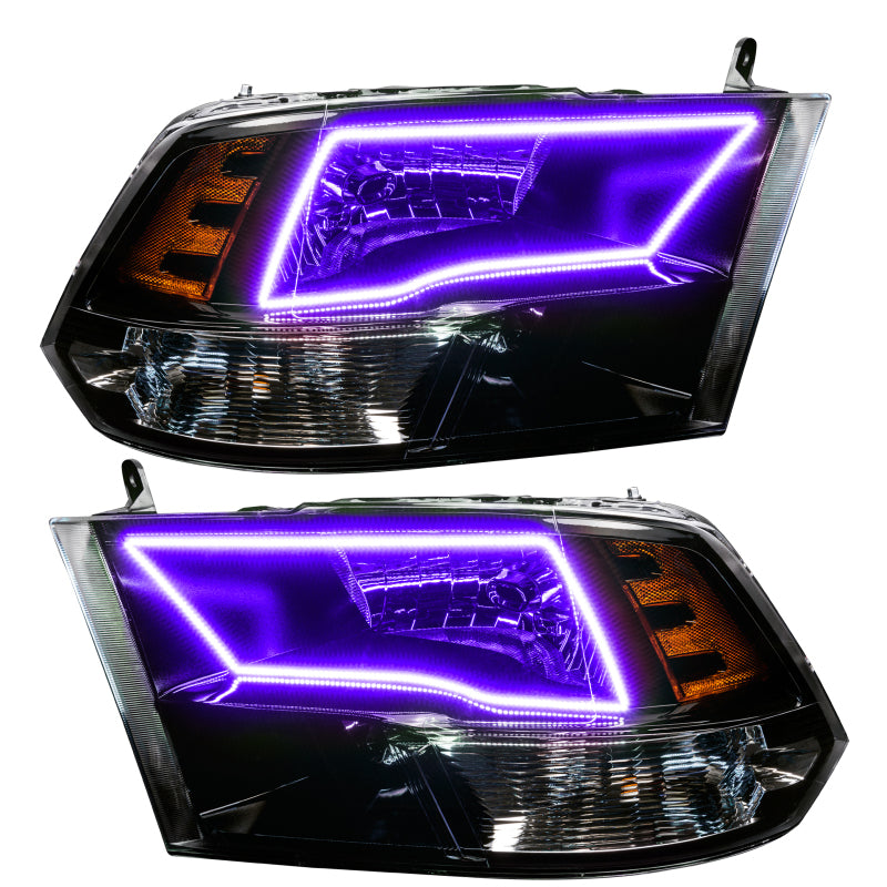 Oracle Lighting 09-18 RAM 1500 Sport Halo Headlights - Blk Housing w/No Controller