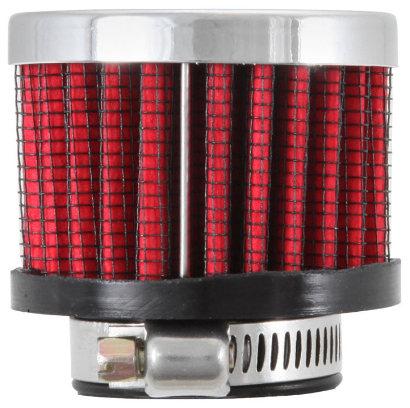 K&N 62-1370 Crankcase Vent Filter - 1in Flange ID Rubber Base Clamp-On