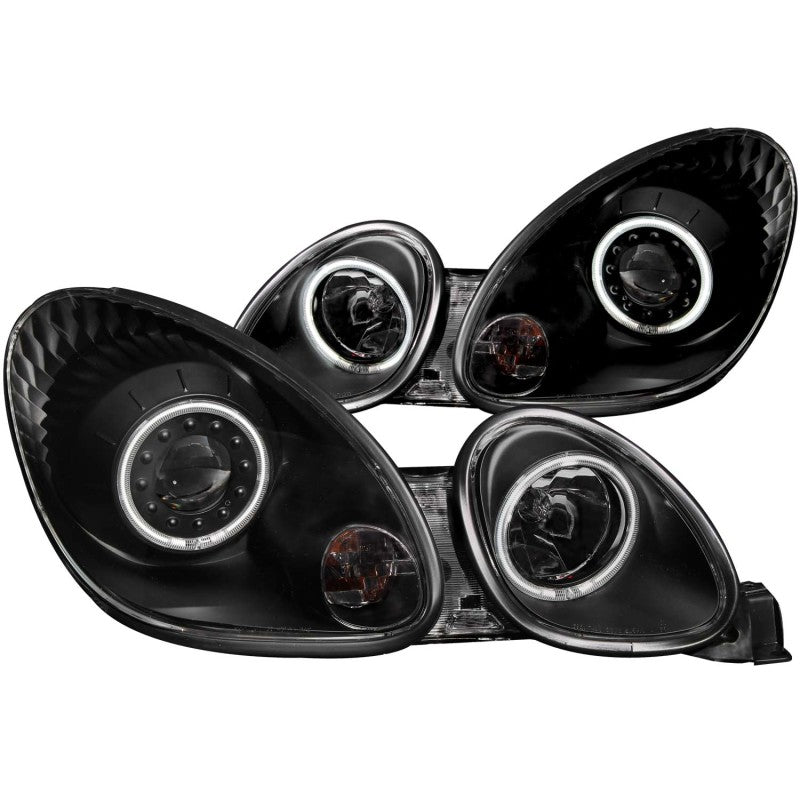 Faros delanteros con proyector ANZO 1998-2005 Lexus Gs300 con Halo negro