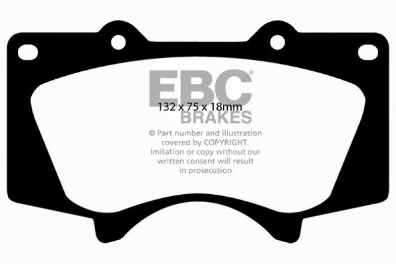 EBC 10+ Lexus GX460 4.6 Ultimax2 Front Brake Pads