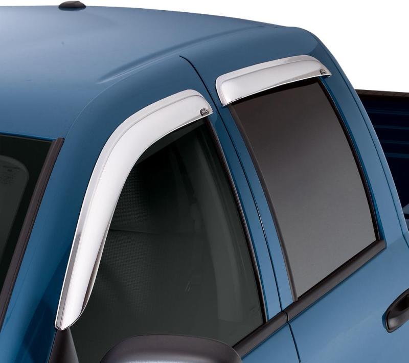 Deflectores de ventana delantera y trasera de montaje exterior GMC Acadia Ventvisor AVS 07-16, 4 piezas, cromados