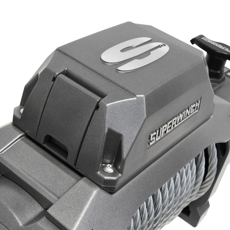 Cabrestante Superwinch SX 12000 de 12 000 libras, 12 V CC, 3/8 in x 85 ft, cable de acero, grafito